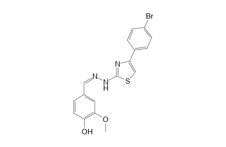 2-(3-Methoxy-4-hydroxybenzylidine)hydrazinyl-4-(4-bromophenyl) thiazole