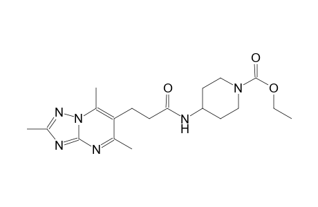 1-piperidinecarboxylic acid, 4-[[1-oxo-3-(2,5,7-trimethyl[1,2,4]triazolo[1,5-a]pyrimidin-6-yl)propyl]amino]-, ethyl ester