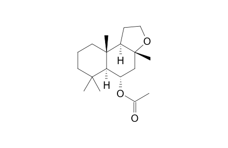 (+)-(3aR,5S,5aS,9aS,9bR)-3a,6,6,9a-Tetramethyldodecahydronaphtho[2,1-b]furan-5-yl acetate