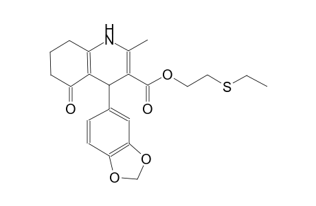 3-quinolinecarboxylic acid, 4-(1,3-benzodioxol-5-yl)-1,4,5,6,7,8-hexahydro-2-methyl-5-oxo-, 2-(ethylthio)ethyl ester