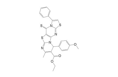 ETHYL-8-METHYL-10-(4-METHOXYPHENYL)-3-PHENYL-5-THIOXO-10H-THIAZOLO-[3'',2'':1',2']-PYRIMIDO-[4',5':4,5]-THIAZOLO-[3,2-A]-PYRIMIDINE-9-CARBOXYLATE