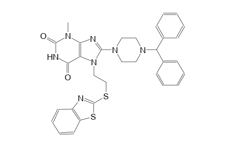 8-(4-benzhydryl-1-piperazinyl)-7-[2-(1,3-benzothiazol-2-ylsulfanyl)ethyl]-3-methyl-3,7-dihydro-1H-purine-2,6-dione