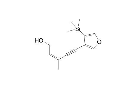 3-(Trimethylsilyl)-4-[(cis)-5'-hydroxy-3'-methyl-3'-penten-1'-ynyl]furan
