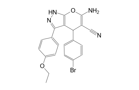 6-amino-4-(4-bromophenyl)-3-(4-ethoxyphenyl)-1,4-dihydropyrano[2,3-c]pyrazole-5-carbonitrile