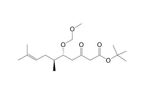 (5R,6S)-3-keto-5-(methoxymethoxy)-6,9-dimethyl-dec-8-enoic acid tert-butyl ester