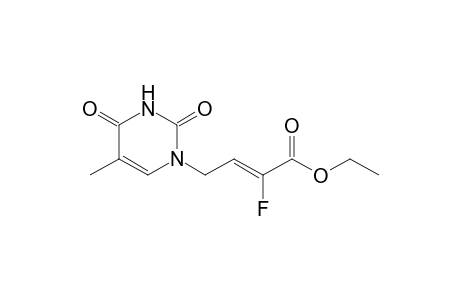 (Z)-2-fluoro-4-(5-methyl-2,4-dioxo-1-pyrimidinyl)-2-butenoic acid ethyl ester