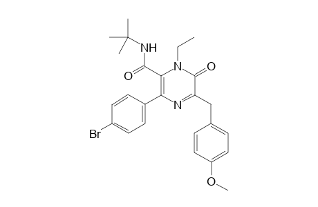 3-(4-Bromophenyl)-N-(tert-butyl)-1-ethyl-5-(4-methoxybenzyl)-6-oxo-1,6-dihydropyrazine-2-carboxamide