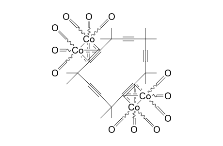 Decamethyl-(5)-pericyclyne bis(bis[cobalt tricarbonyl]) complex