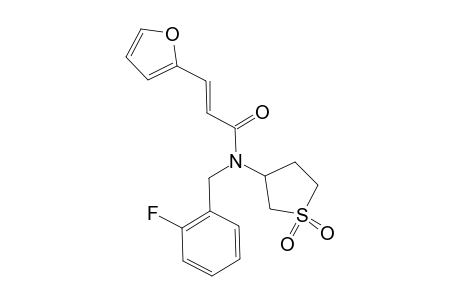2-Propenamide, N-[(2-fluorophenyl)methyl]-3-(2-furanyl)-N-(tetrahydro-3-thienyl)-, S,S-dioxide, (E)-