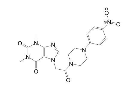 1,3-dimethyl-7-{2-[4-(4-nitrophenyl)-1-piperazinyl]-2-oxoethyl}-3,7-dihydro-1H-purine-2,6-dione