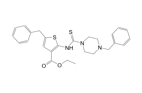 ethyl 5-benzyl-2-{[(4-benzyl-1-piperazinyl)carbothioyl]amino}-3-thiophenecarboxylate