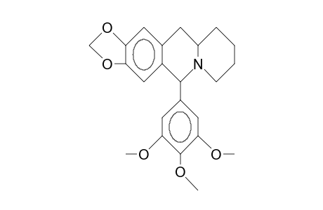 6-(3,4,5-Trimethoxy-phenyl)-8,9-methylenedioxy-1,3,4,6,11,11a-hexahydro-2H-benzo(B)quinolizine