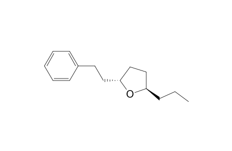 Furan, tetrahydro-2-(2-phenylethyl)-5-propyl-, trans-