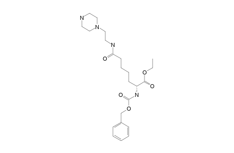 6-(PIPERAZINYL-2-ETHYLAMIDO)-N-BENZYLOXYCARBONYL-ALPHA-AMINOPIMELIC-ACID-1-ETHYLESTER