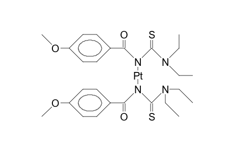 cis-Bis(N,N-diethyl-N'-<4-methoxy-benzoyl>-thiourea)-platinium(ii) complex