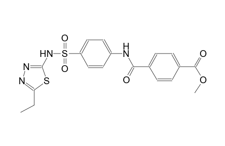 benzoic acid, 4-[[[4-[[(5-ethyl-1,3,4-thiadiazol-2-yl)amino]sulfonyl]phenyl]amino]carbonyl]-, methyl ester