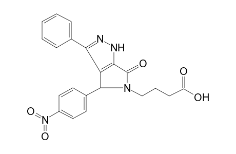 4-[4-(4-nitrophenyl)-6-oxidanylidene-3-phenyl-1,4-dihydropyrrolo[3,4-c]pyrazol-5-yl]butanoic acid