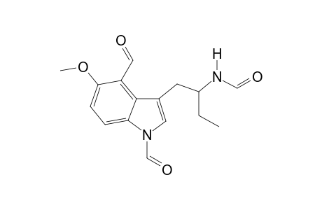 N-[1-(1,4-Diformyl-5-methoxy-1H-indol-3-yl)butan-2-yl]formamide