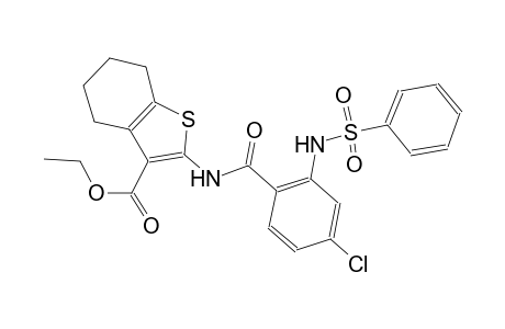 benzo[b]thiophene-3-carboxylic acid, 2-[[4-chloro-2-[(phenylsulfonyl)amino]benzoyl]amino]-4,5,6,7-tetrahydro-, ethyl ester