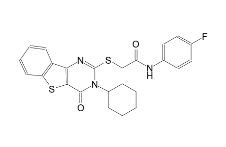 2-[(3-cyclohexyl-4-oxo-3,4-dihydro[1]benzothieno[3,2-d]pyrimidin-2-yl)sulfanyl]-N-(4-fluorophenyl)acetamide