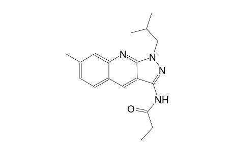 N-(1-isobutyl-7-methyl-1H-pyrazolo[3,4-b]quinolin-3-yl)propanamide
