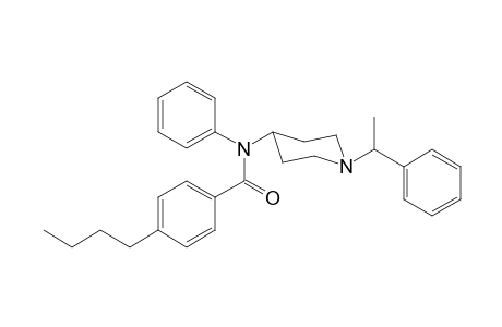 4-Butyl-N-phenyl-N-[1-(1-phenylethyl)piperidin-4-yl]benzamide