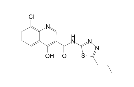 3-quinolinecarboxamide, 8-chloro-4-hydroxy-N-(5-propyl-1,3,4-thiadiazol-2-yl)-
