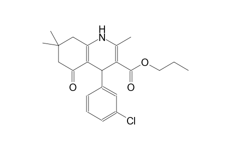 propyl 4-(3-chlorophenyl)-2,7,7-trimethyl-5-oxo-1,4,5,6,7,8-hexahydro-3-quinolinecarboxylate