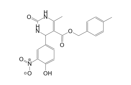 5-pyrimidinecarboxylic acid, 1,2,3,4-tetrahydro-4-(4-hydroxy-3-nitrophenyl)-6-methyl-2-oxo-, (4-methylphenyl)methyl ester