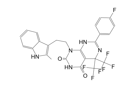7-(4-Fluorophenyl)-1-[2-(2-methyl-1H-indol-3-yl)ethyl]-5,5-bis(trifluoromethyl)-5,8-dihydropyrimido[4,5-d]pyrimidine-2,4(1H,3H)-dione