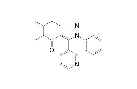 5,6-Dimethyl-2-phenyl-3-(3-pyridinyl)-6,7-dihydro-5H-indazol-4-one