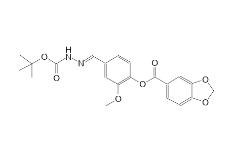 tert-butyl (2E)-2-{4-[(1,3-benzodioxol-5-ylcarbonyl)oxy]-3-methoxybenzylidene}hydrazinecarboxylate