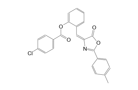 benzoic acid, 4-chloro-, 2-[(E)-(2-(4-methylphenyl)-5-oxo-4(5H)-oxazolylidene)methyl]phenyl ester