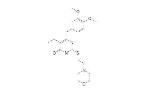 6-(3,4-DIMETHOXYBENZYL)-5-ETHYL-2-[2-(MORPHOLIN-4-YL)-ETHYL]-THIOPYRIMIDIN-4(3H)-ONE