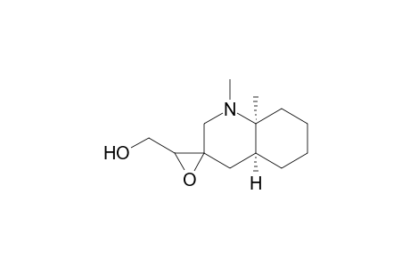 Spiro[2-aza-cis-1,2-dimethylbicyclo[4.4.0)decane,-4,2'-3'-hydroxymethyl-oxirane]