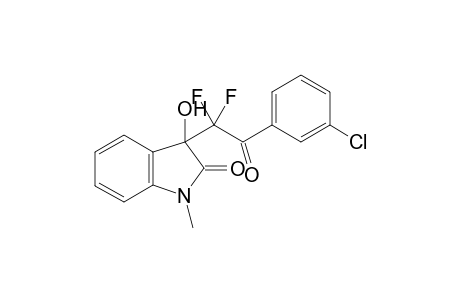 3-(1,1-difluoro-2-(3-chloro phenyl)-2-oxoethyl)-3-hydroxy-1-methyl indol-2-one
