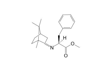 Epimeric Methyl N-[(1R,2E,4R)-bornan-2-ylidene]-(S/R)-phenylalaninate [dis. methyl (S/R)-3'-phenyl-2'-([1R,2E,4R)-1,7,7,trimethylbicyclo[2.2.1]heptan-2-ylideneamino)propanoate]