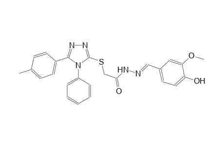 acetic acid, [[5-(4-methylphenyl)-4-phenyl-4H-1,2,4-triazol-3-yl]thio]-, 2-[(E)-(4-hydroxy-3-methoxyphenyl)methylidene]hydrazide