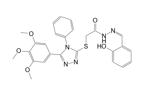 acetic acid, [[4-phenyl-5-(3,4,5-trimethoxyphenyl)-4H-1,2,4-triazol-3-yl]thio]-, 2-[(Z)-(2-hydroxyphenyl)methylidene]hydrazide
