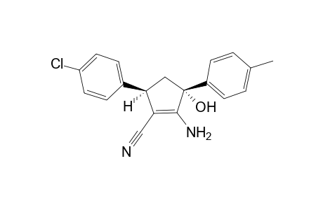 trans-2-Amino-3-cyano-1-(p-methylphenyl)-4-(p-chlorophenyl)-2-cyclopentene-1-ol