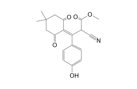 2-Cyano-3-(4,4-dimethyl-2,6-dioxo-cyclohexylidene)-3-(4-hydroxy-phenyl)-propionic acid methyl ester