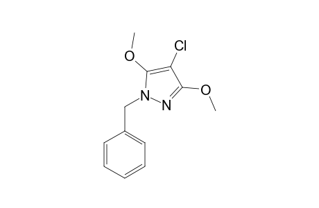 4-CHLORO-3,5-DIMETHOXY-1-BENZYLPYRAZOLE
