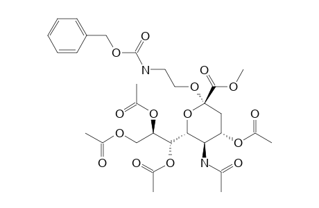 METHYL-5-ACETAMIDO-2-O-(2-BENZYLOXYCARBONYLAMINOETHYL)-4,7,8,9-TETRA-O-ACETYL-3,5-DIDEOXY-D-GLYCERO-ALPHA-D-GALACTO-2-NONULOPYRANOSONATE