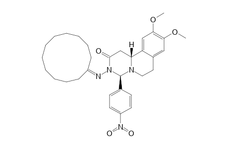 (4R,11bR)-3-(cyclododecylideneamino)-9,10-dimethoxy-4-(4-nitrophenyl)-4,6,7,11b-tetrahydro-1H-pyrimido[6,1-a]isoquinolin-2-one