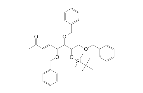D-arabino-Oct-3-en-2-ulose, 1,3,4-trideoxy-7-O-[(1,1-dimethylethyl)dimethylsilyl]-5,6,8-tris-O-(p henylmethyl)-, (E)-