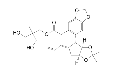 1,3-Benzodioxole-5-acetic acid, 6-[tetrahydro-2,2-dimethyl-5-(2-propenylidene)-4H-cyclopenta-1,3-dioxol-4-yl]-, 3-hydroxy-2-(hydroxymethyl)-2-methylpropyl ester, (3a.alpha.,4.alpha.,5E,6a.alph a.)-(.+-.)-