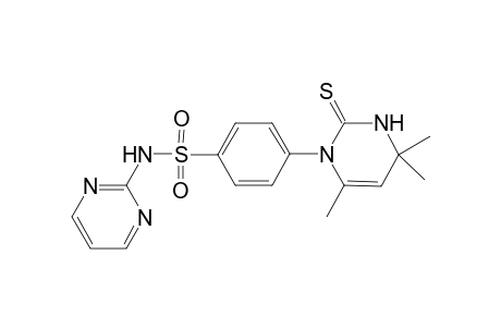 4-[1',2',3',4'-Tetrahydro-4',4',6'-trimethyl-2'-thioxo-1'-pyrimidinyl-N-(2"-pyrimidinyl)benzene - sulfonamide