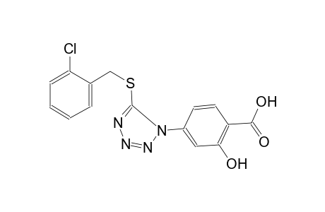 4-{5-[(2-chlorobenzyl)sulfanyl]-1H-tetraazol-1-yl}-2-hydroxybenzoic acid
