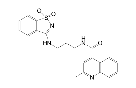 N-{3-[(1,1-dioxido-1,2-benzisothiazol-3-yl)amino]propyl}-2-methyl-4-quinolinecarboxamide