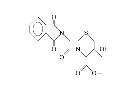 7b-Phthalimido-3a-methyl-3b-hydroxy-cephamic 4-acid, methyl ester
